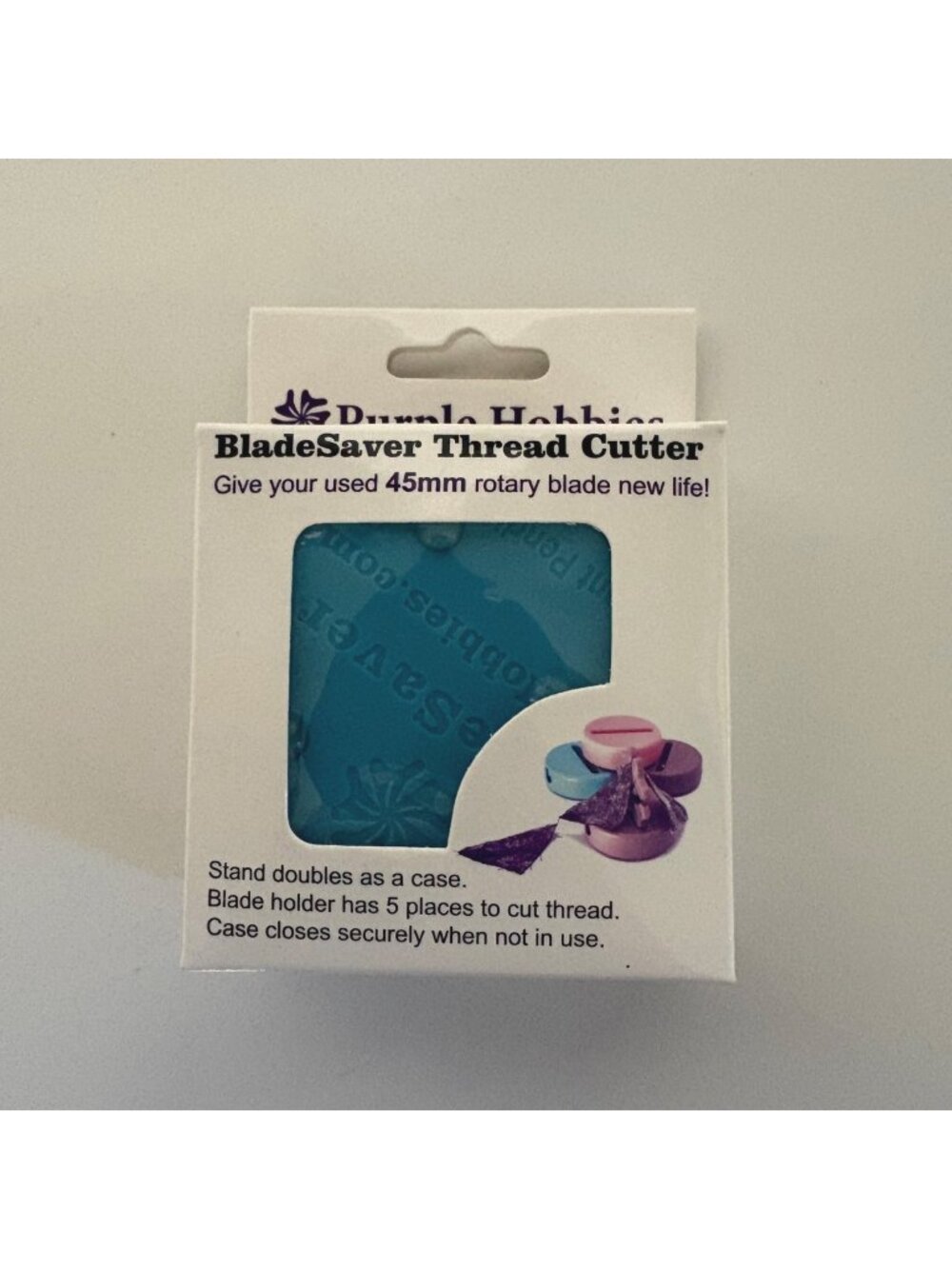 Purple Hobbies BladeSaver Thread Cutter 45mm Rotary Blade Holder Sewing Quilting